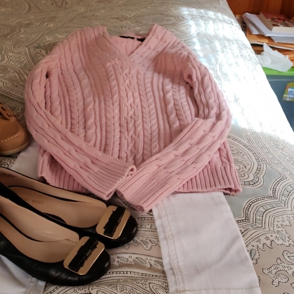 Jeanne Pierre dusty rose sweater - Picture 4 of 8